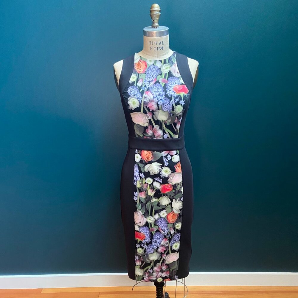 Ted Baker x-strap wiggle dress M